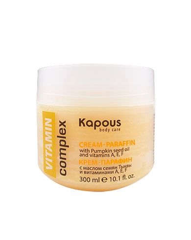krem parafin vitamin complex s maslom semyan tykvy i vitaminami a e f 300 ml kapous body care rossiya