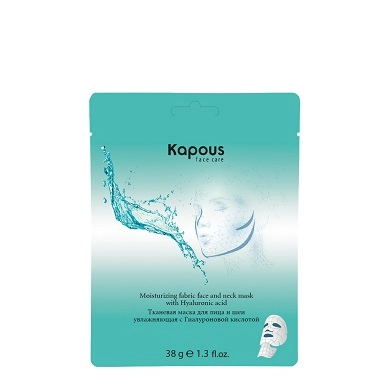 tkanevaya maska dlya lica i shei uvlazhnyayushchaya s gialuronovoj kislotoj 1 sht kapous face care rossiya