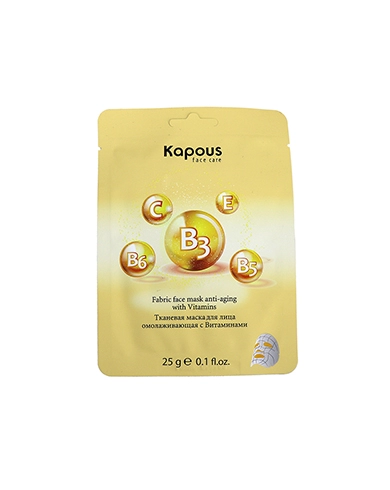tkanevaya maska dlya lica omolazhivayushchaya s vitaminami 1 sht kapous face care rossiya