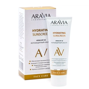 krem dnevnoj fotozashchitnyj spf 50 hydrating sunscreen 50 ml aravia laboratories rossiya
