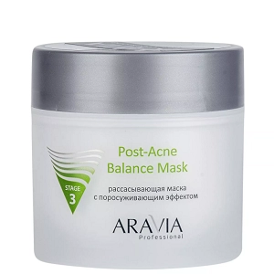 rassasyvayushchaya maska dlya lica s porosuzhivayushchim effektom dlya zhirnoj i problemnoj kozhi post acne balance mask 300 ml aravia professional rossiya