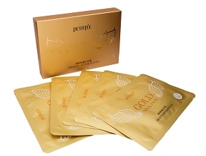 gidrogelevaya maska patch dlya shei antivozrastnaya zoloto gold neck pack 5 sht upk petitfee yuzhnaya koreya
