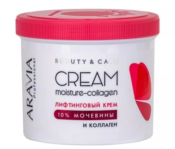 liftingovyj krem dlya lica i tela s kollagenom i mochevinoj moisture collagen cream 550 ml aravia professional rossiya