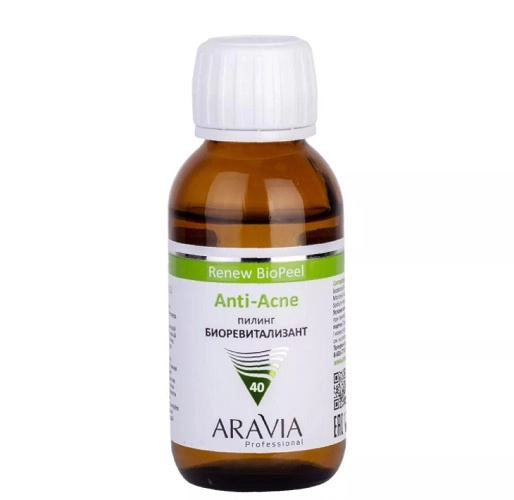 piling biorevitalizant dlya zhirnoj i problemnoj kozhi anti acne renew biopeel 100 ml aravia professional rossiya