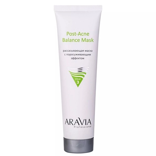 rassasyvayushchaya maska dlya lica s porosuzhivayushchim effektom dlya zhirnoj i problemnoj kozhi post acne balance mask 100 ml aravia professional rossiya