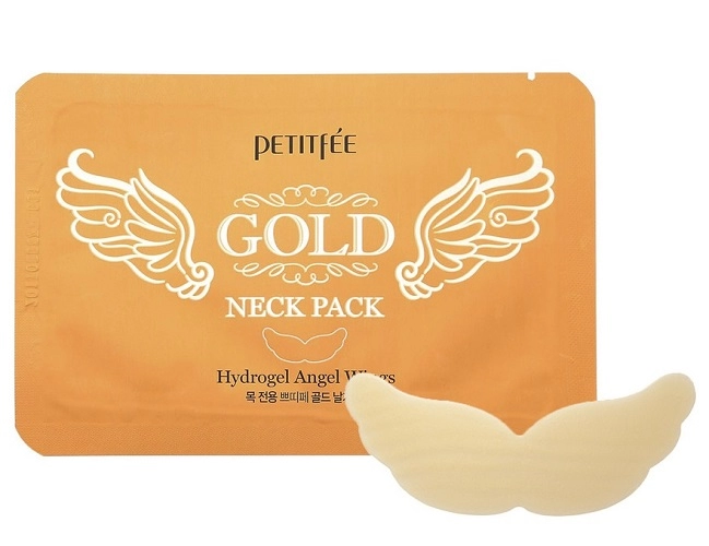 gidrogelevaya maska patch dlya shei antivozrastnaya zoloto gold neck pack 1 sht petitfee yuzhnaya koreya