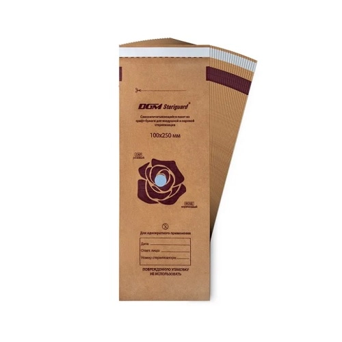 kraft pakety dgm 100h250 mm kombinirovannye samokleyushchiesya 100 sht upk chistove rossiya
