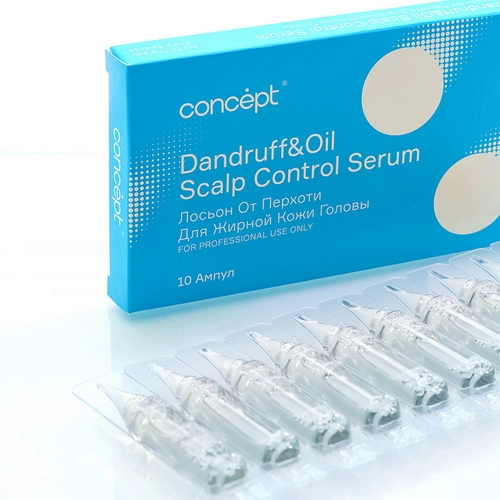 loson ot perhoti dlya zhirnoj kozhi golovy dandruffoil scalp control serum 10h5 ml concept