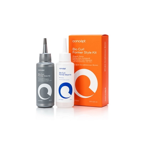 nabor d holodnoj permanentnoj zavivki d oslablennyh volos 2 zhivoj lokon bio curl 100 ml 100 ml concept