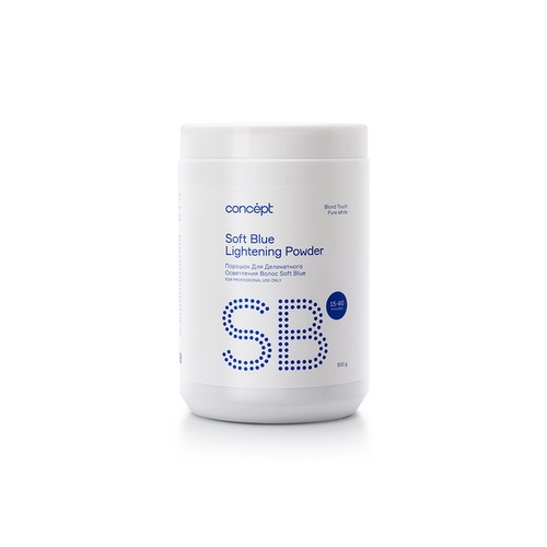 poroshok dlya osvetleniya volos blond touch soft blue lightening powder pure white 500 g concept