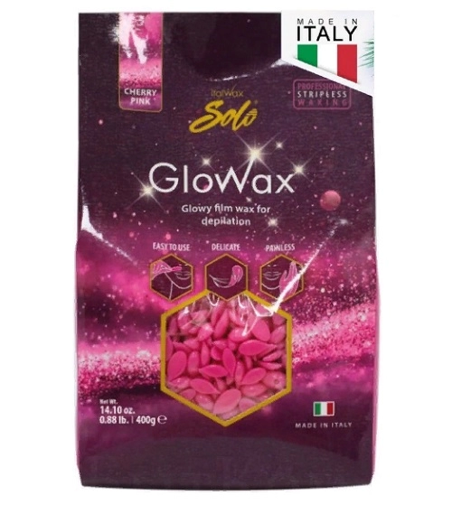 vosk plenochnyj v granulah dlya lica vishnya solo glowax cherry pink 400 gr italwax italiya