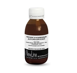nl himicheskij piling na osnove glikolevoj kisloty klyukvennyj dlya zreloj kozhi 100 ml new line rossiya