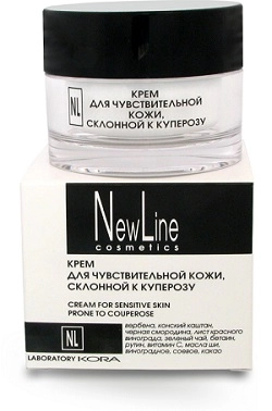 nl krem dlya chuvstvitelnoj kozhi lica sklonnoj k kuperozu 50 ml new line rossiya