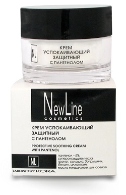 nl krem dlya lica uspokaivayushchij zashchitnyj s pantenolom 50 ml new line rossiya