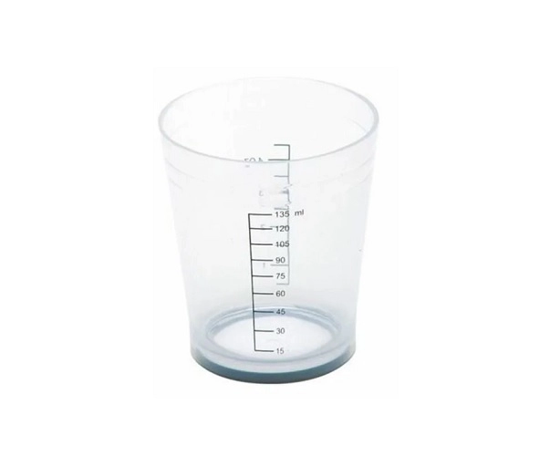 stakan mernyj dewal belyj s rezinkoj na dne 135 ml dewal