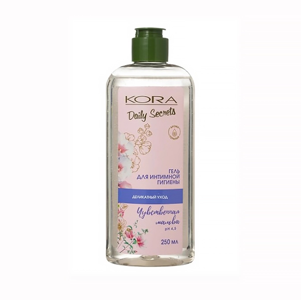 gel dlya intimnoj gigieny chuvstvennaya malva marki kora daily secrets 250ml