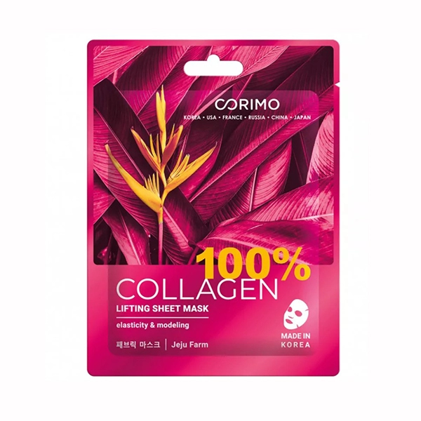 corimo maska dlya lica tkanevaya lifting 100 collagen 22gr