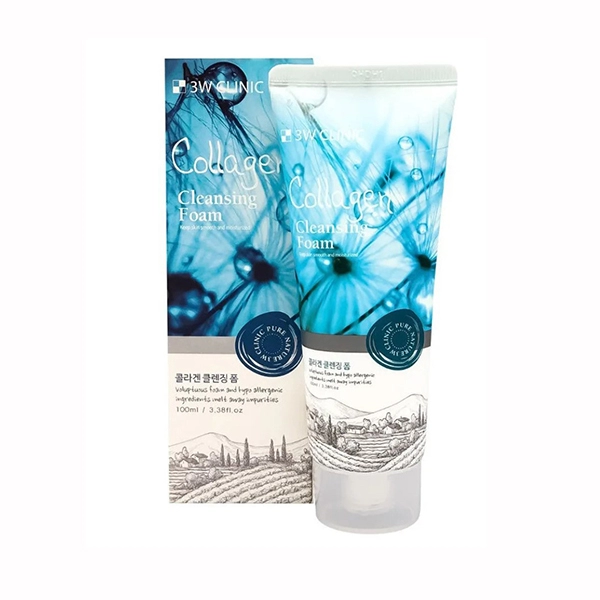 3w clinic collagen cleansing foam ukreplyayushchaya penka s kollagenom 100ml