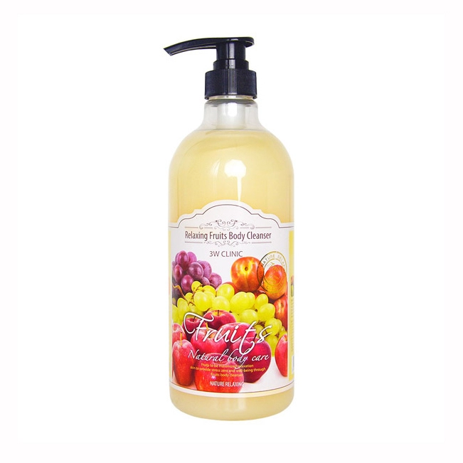 3w clinic relaxing fruits body cleanser rasslablyayushchij gel dlya dusha s ekstraktami fruktov 1000ml