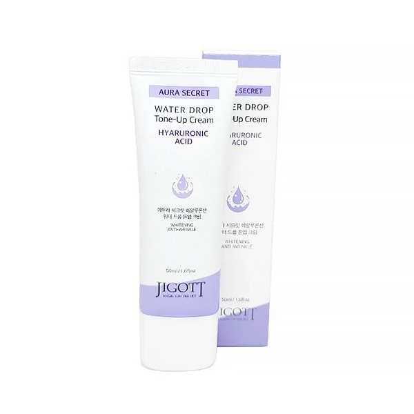 jigott aura secret hyaluronic acid water drop tone up cream uvlazhnyayushchij i vyravnivayushchij ton krem dlya