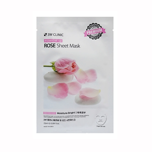3w clinic essential up pearl sheet mask tkanevaya maska dlya lica s zhemchugom 25ml