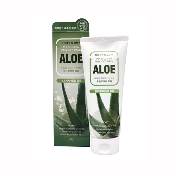 jigott aloe pure clean peel off pack maska plyonka dlya lica na osnove ekstrakta aloe 180ml