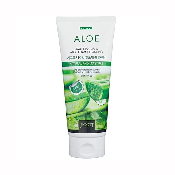 jigott natural aloe foam cleansing uspokaivayushchaya penka s ekstraktom aloe 180ml