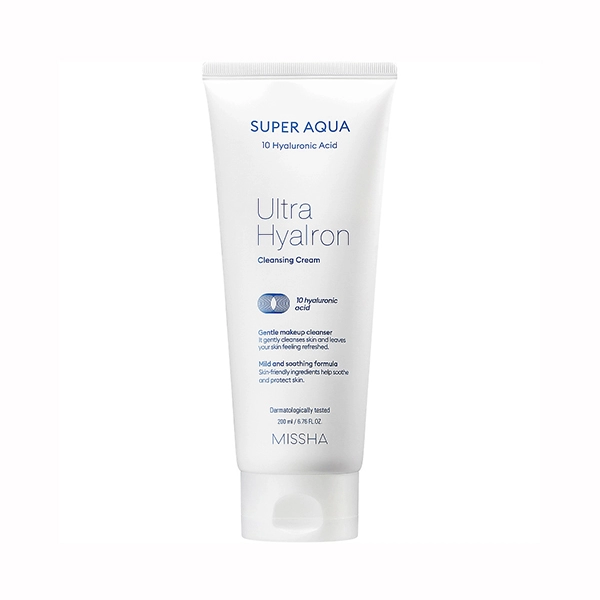 missha aqua ultra hyalron kremovaya penka dlya umyvaniya i snyatiya makiyazha 200 ml