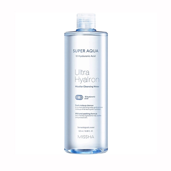 missha aqua ultra hyalron micellyarnaya voda 500 ml