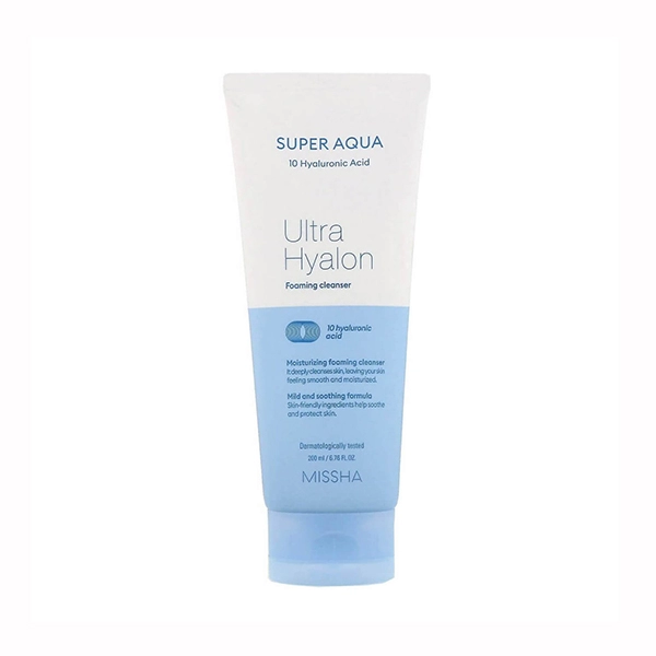 missha aqua ultra hyalron penka dlya umyvaniya i snyatiya makiyazha 200 ml