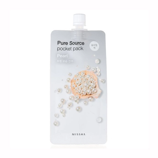 missha pure source pocket pack maska kremovaya nochnaya s ekstraktom zhemchuga 10 ml 1 sht