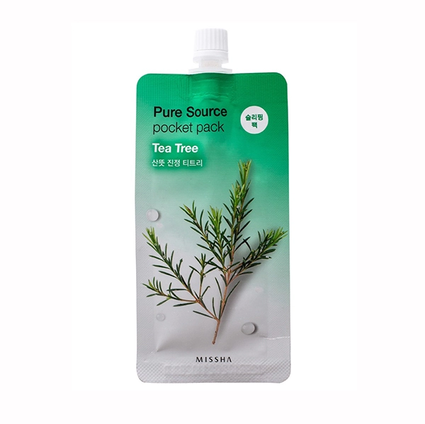 missha pure source pocket pack maska kremovaya nochnaya s ekstraktom chajnogo dereva 10 ml 1 sht