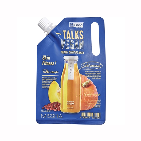 missha talks vegan squeeze skin fitness maska kremovaya osvezhayushchaya dlya gladkosti kozhi s ekstraktami t