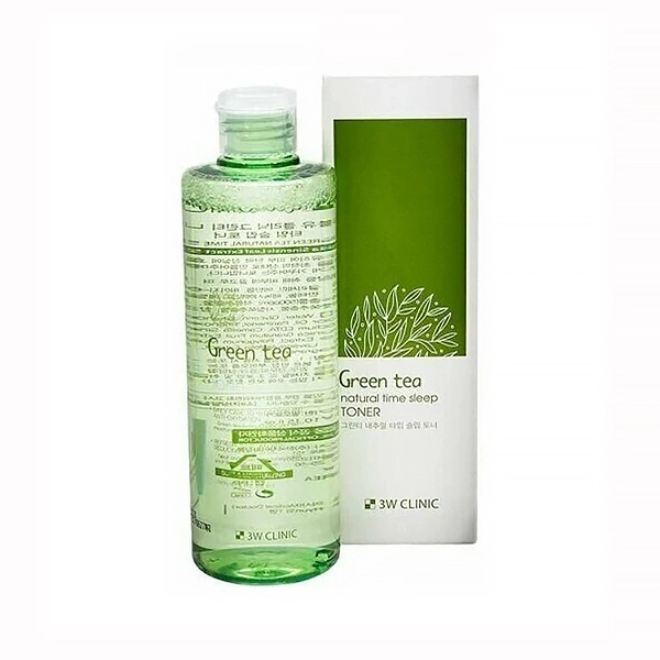 green tea natural time sleep ampoule nochnaya syvorotka dlya lica s ekstraktom zelyonogo chaya 60 ml 3w clinic yuzhnaya koreya