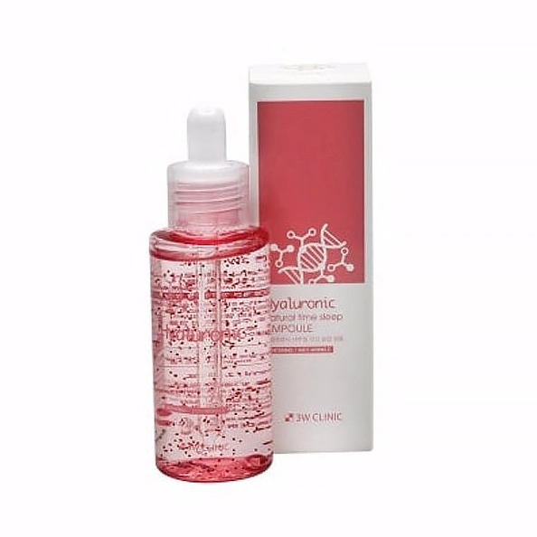 hyaluronic natural time sleep ampoule nochnaya syvorotka dlya lica s gialuronovoj kislotoj 60 ml 3w clinic yuzhnaya koreya