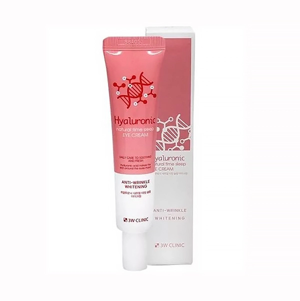 hyaluronic natural time sleep eye cream krem dlya kozhi vokrug glaz s gialuronovoj kislotoj 40 ml 3w clinic yuzhnaya koreya