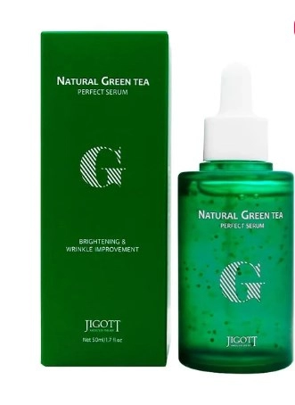 jigott natural green tea perfect serum syvorotka dlya lica s ekstraktom zelenogo chaya 50ml