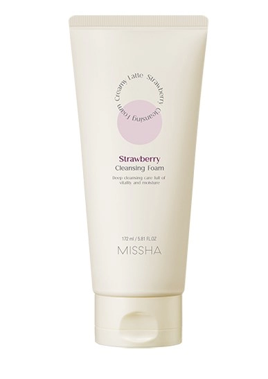 missha creamy lat penka dlya umyvaniya s ekstraktom klubniki 172ml