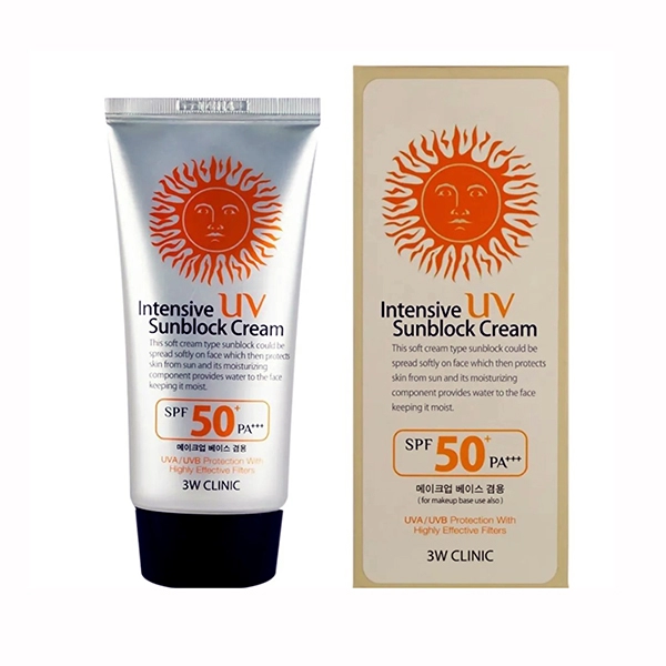 3w clinic intensive uv sunblock cream spf 50 pa intensivnyj solncezashchitnyj krem dlya lica 70 ml