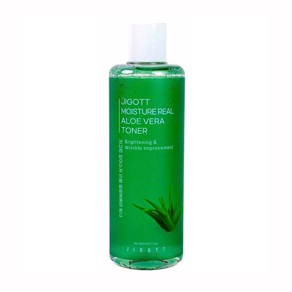 jigott moisture real aloe vera toner uvlazhnyayushchij toner dlya lica s ekstraktom aloe 300ml