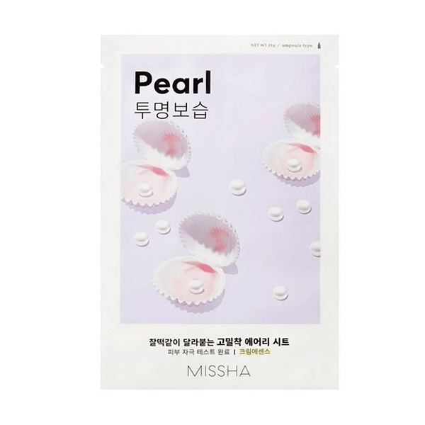 missha airy fit maska dlya lica s ekstraktom zhemchuga pridayushchaya siyanie tuskloj kozhe 19 g 1 sht