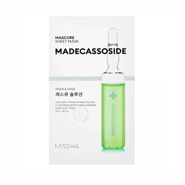 mascure maska sos s madekassosidom dlya vosstanovleniya oslablennoj kozhi 27 ml missha yuzhnaya koreya