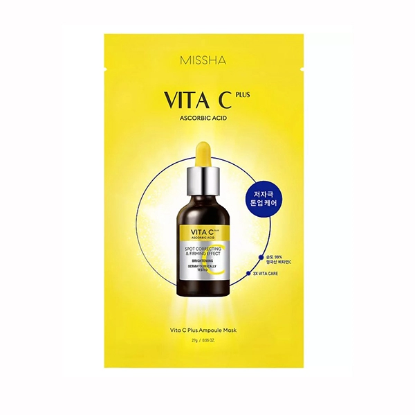missha vita c maska dlya lica s vitaminom s korrekciya pigmentacii 30 ml 1 sht