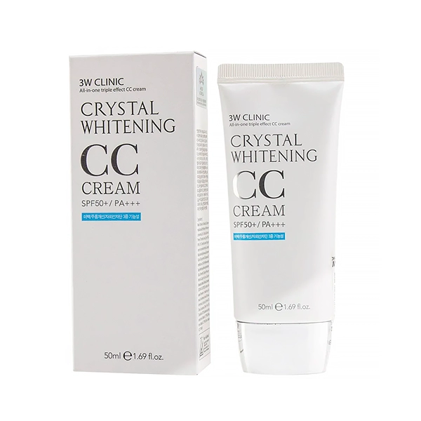 3w clinic crystal whightening cc crem cc krem 50g