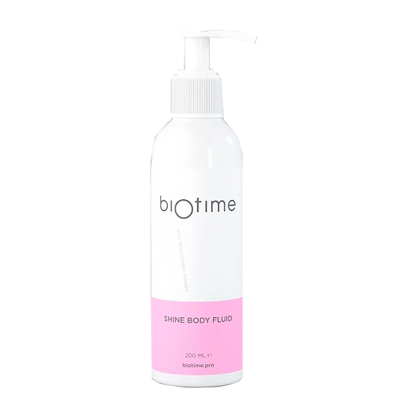 siyayushchij flyuid dlya tela marki biotajm biotime shine body fluid 200ml