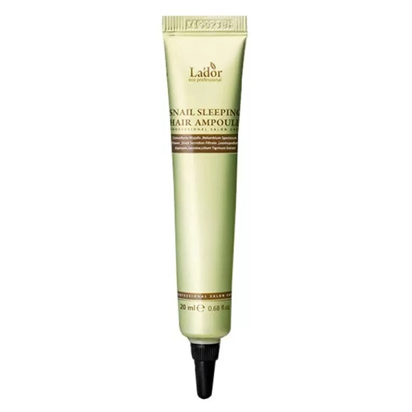 nochnaya vosstanavlivayushchaya syvorotka dlya volos snail sleeping hair ampoule 20 ml lador yuzhnaya koreya