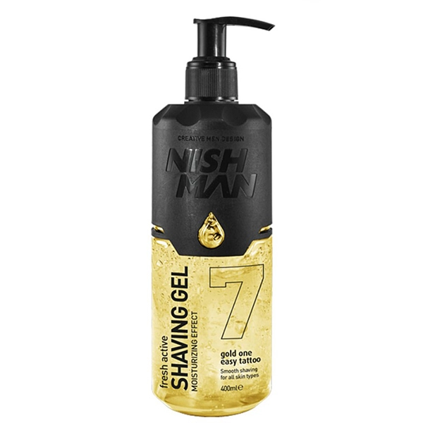 gel dlya britya 7 shaving gel zolotoj 400 ml nishman turciya