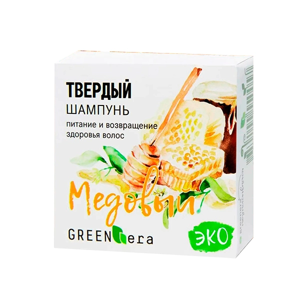 tvyordyj shampun medovyj 55 gr green era rossiya
