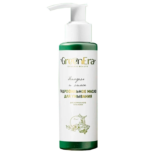 gidrofilnoe maslo dlya umyvaniya mindal i limon 200 ml green era rossiya
