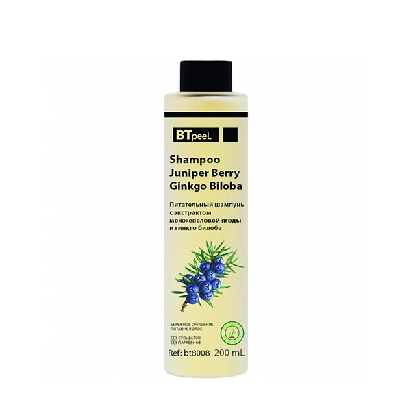 pitatelnyj shampun s ekstraktom mozhzhevelovoj yagody i ginkgo biloba 200 ml btpeel rossiya